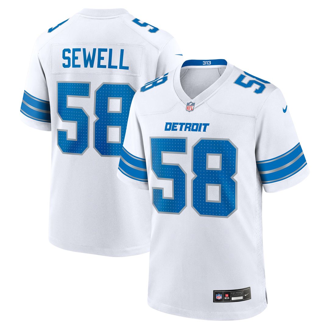Penei Sewell Detroit Lions Game Jersey - Blue