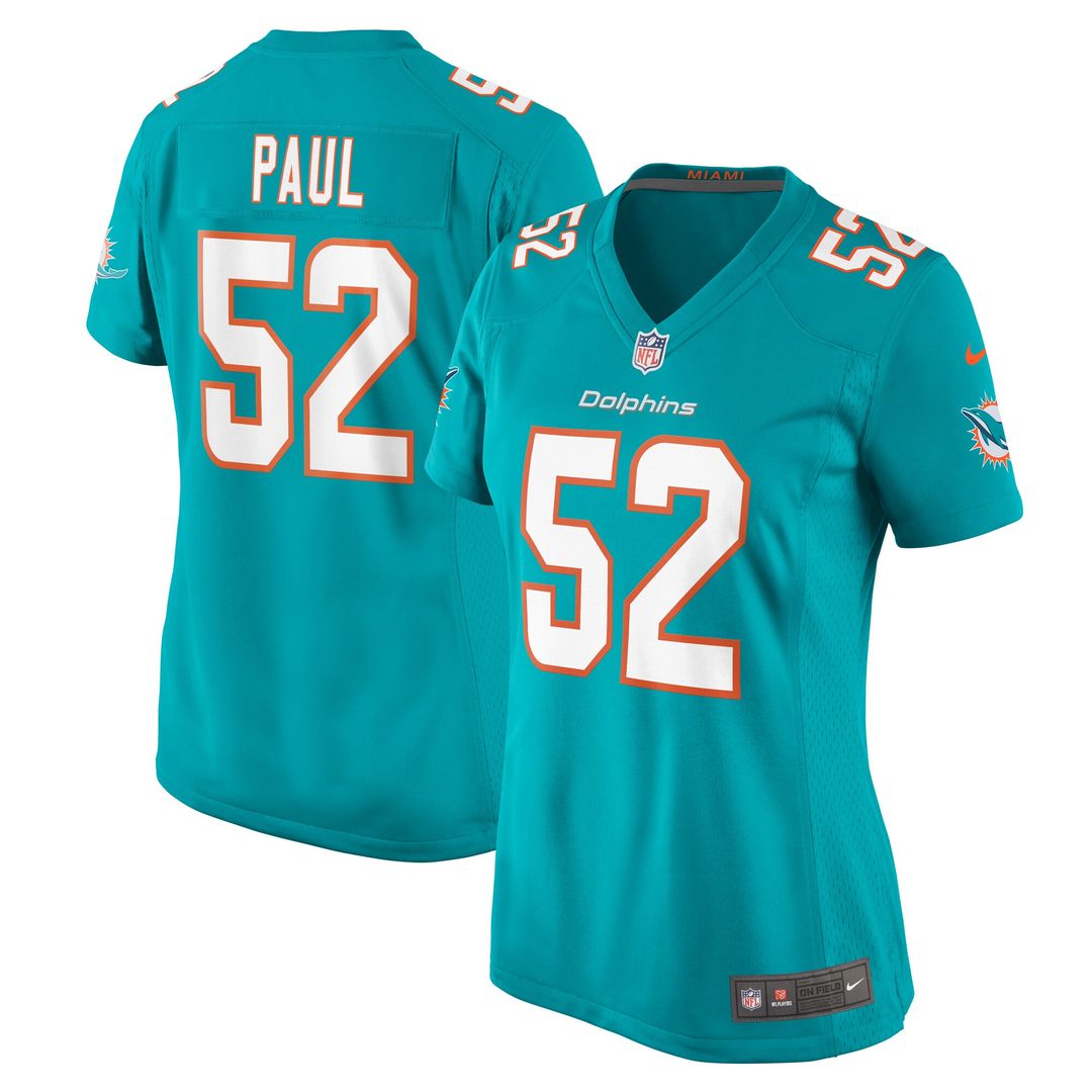 Patrick Paul Miami Dolphins Women's Game Jersey - Aqua