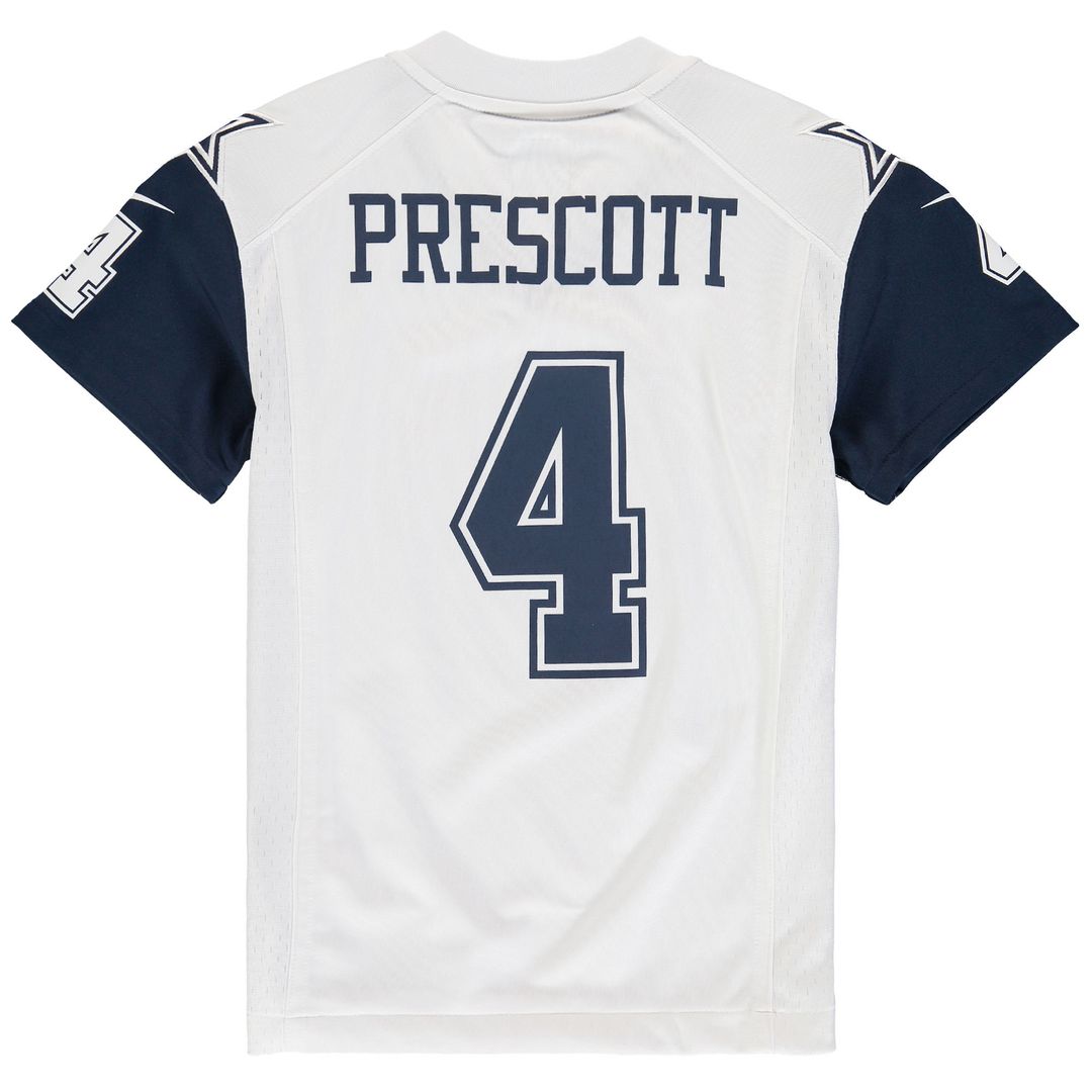 Dak Prescott Dallas Cowboys Youth Color Rush Game Jersey - White