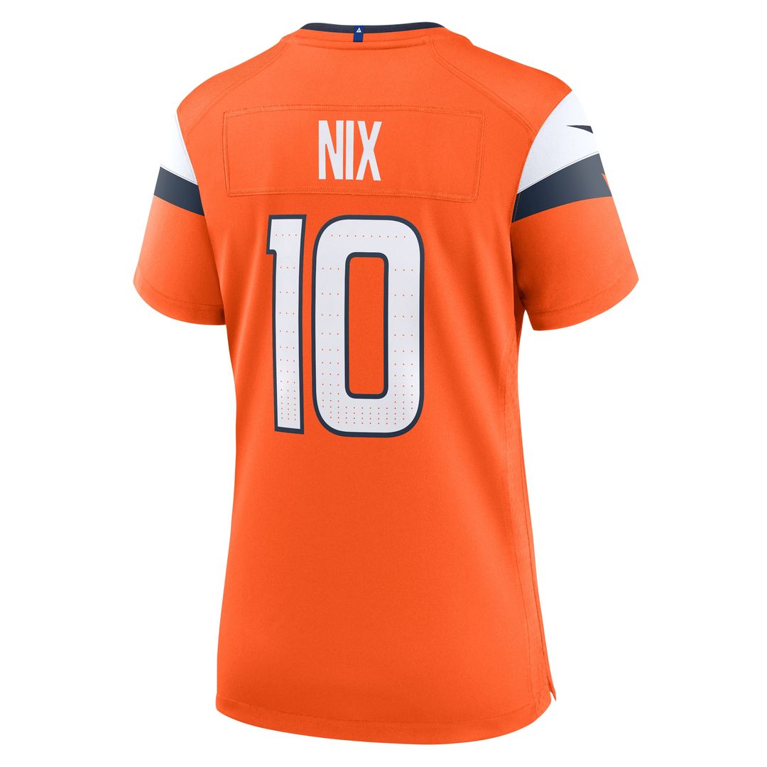 Bo Nix Denver Broncos Women's Game Jersey - Orange