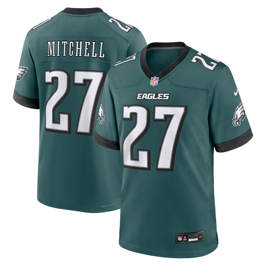 Quinyon Mitchell Philadelphia Eagles Team Game Jersey - Midnight Green
