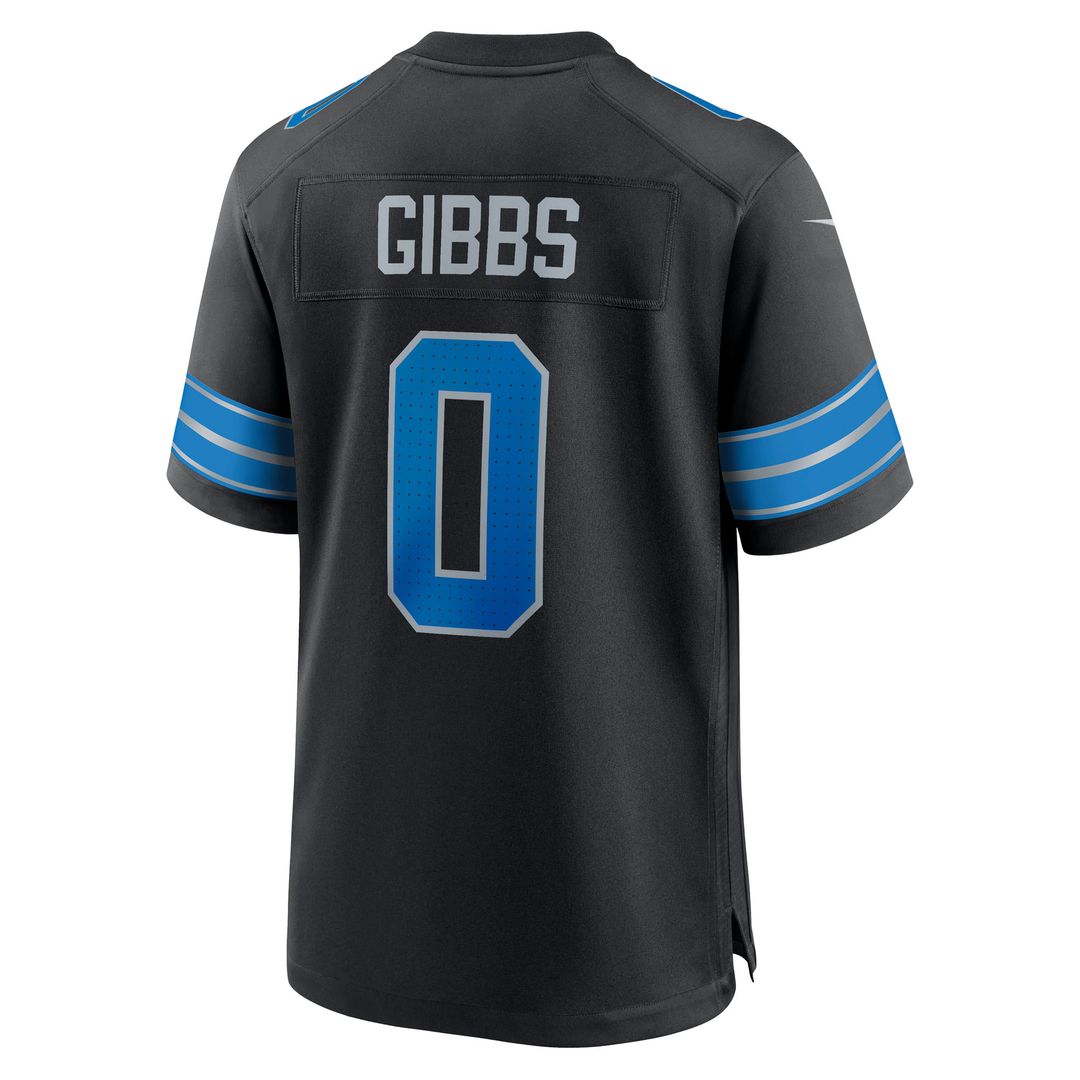Jahmyr Gibbs Detroit Lions 2nd Alternate Game Player Jersey - Black