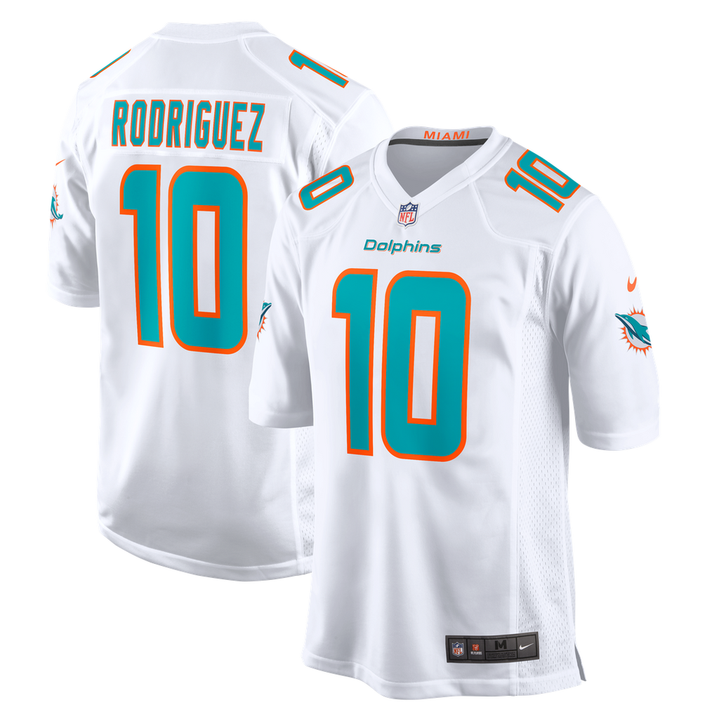 Jacob Rodriguez Miami Dolphins Alternate Game Jersey - Aqua