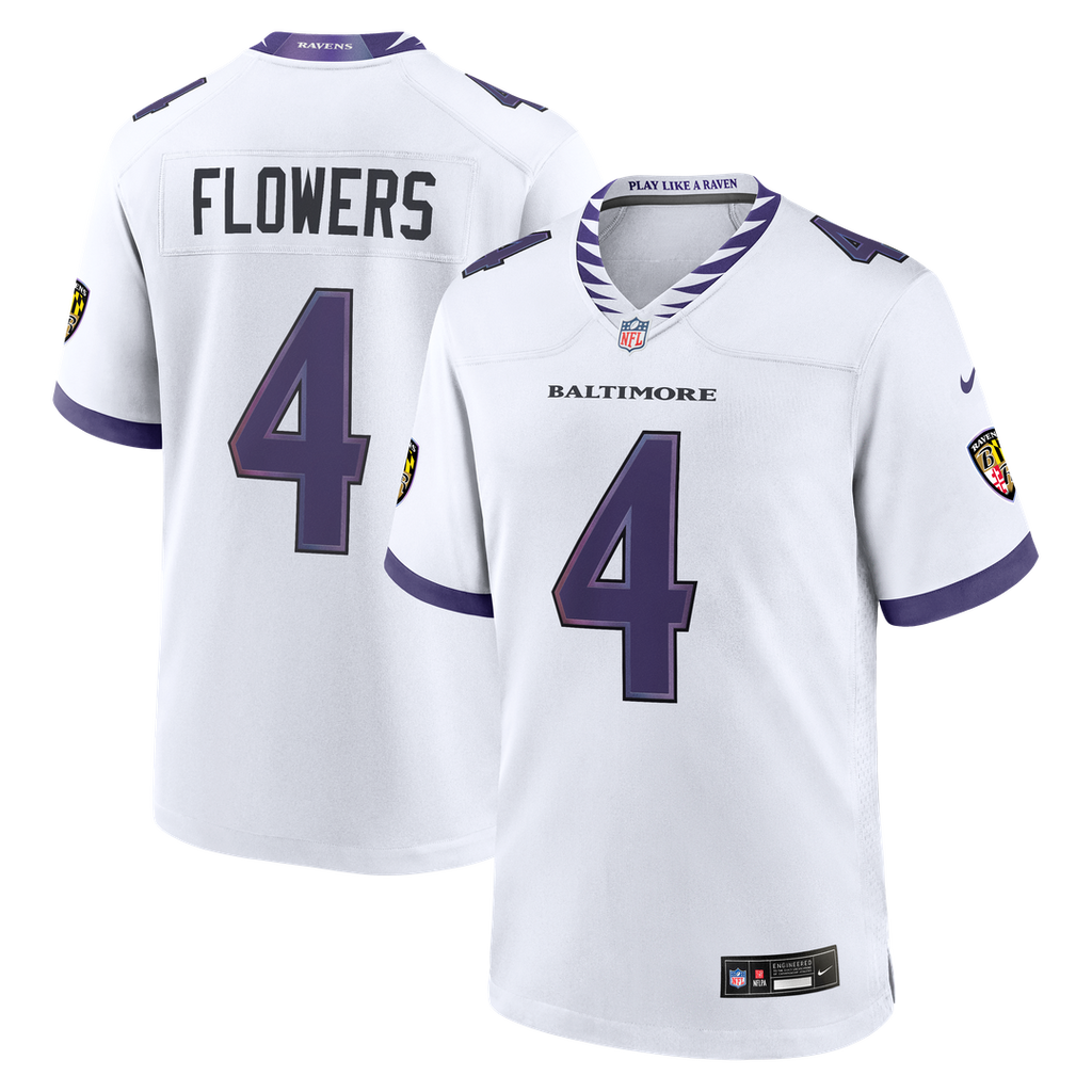 Zay Flowers Baltimore Ravens Alternate Game Jersey - Purple