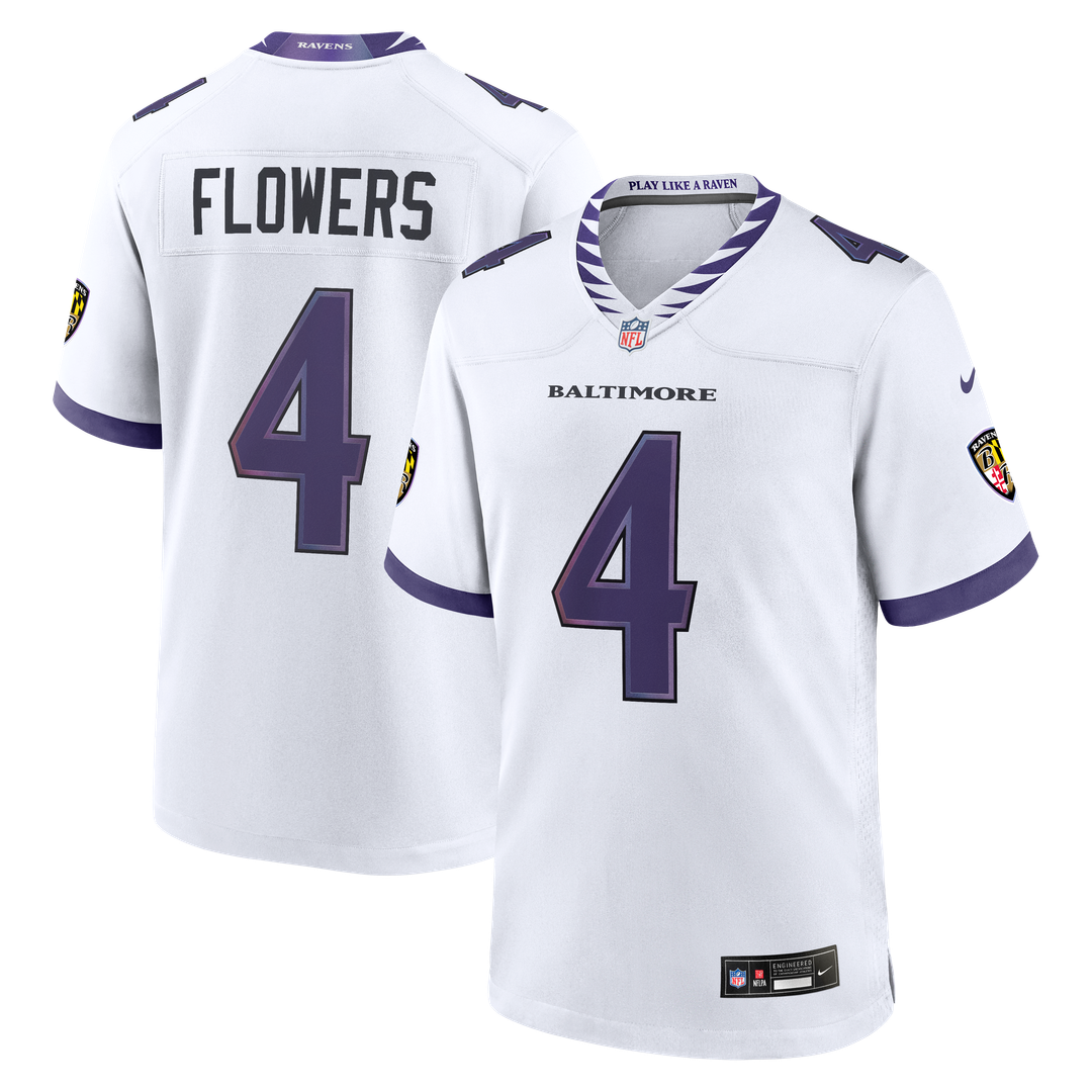 Zay Flowers Baltimore Ravens Alternate Game Jersey - Purple