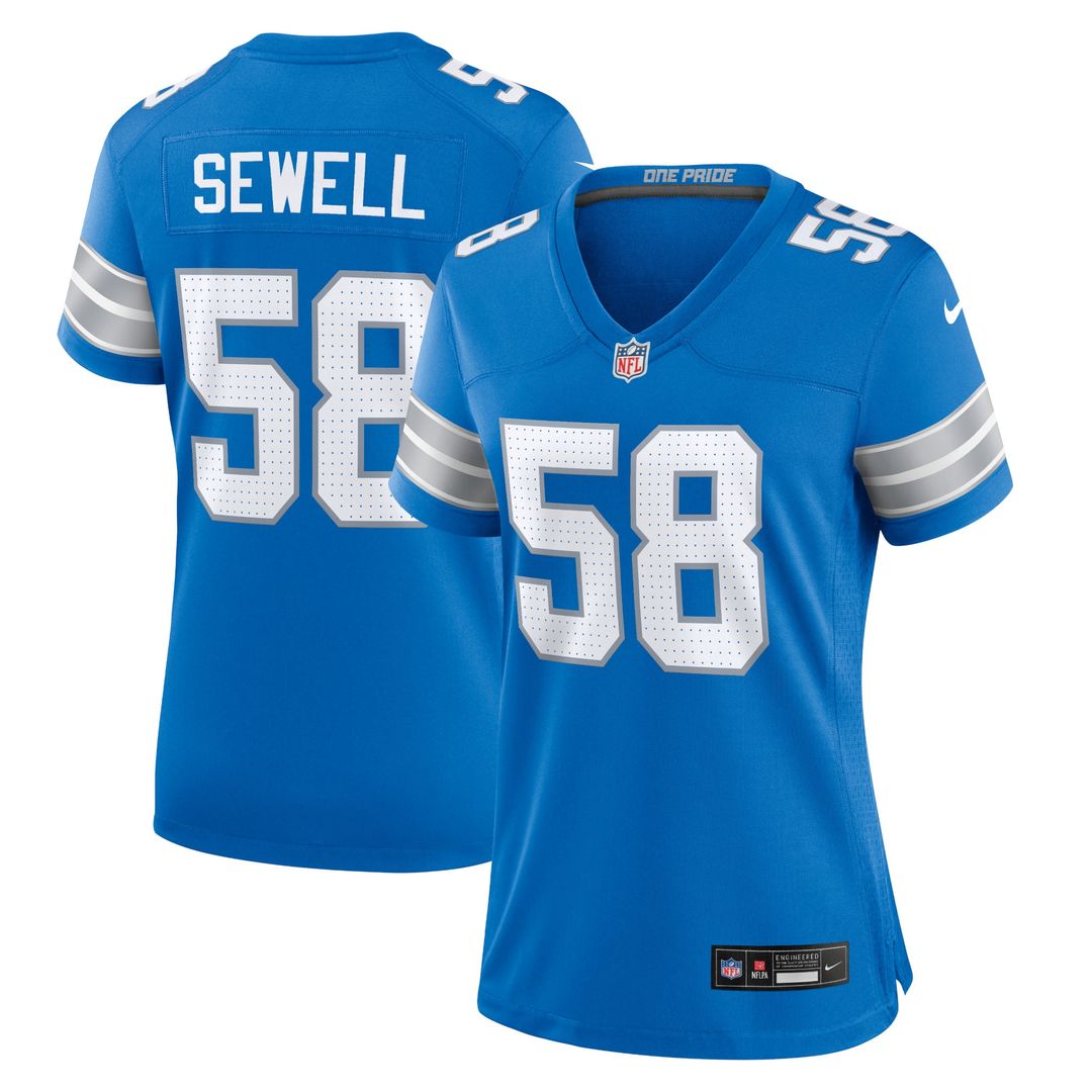 Penei Sewell Detroit Lions Women's 2nd Alternate Game Jersey - Black