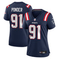 Elijah Ponder New England Patriots Women's Team Game Jersey - Navy