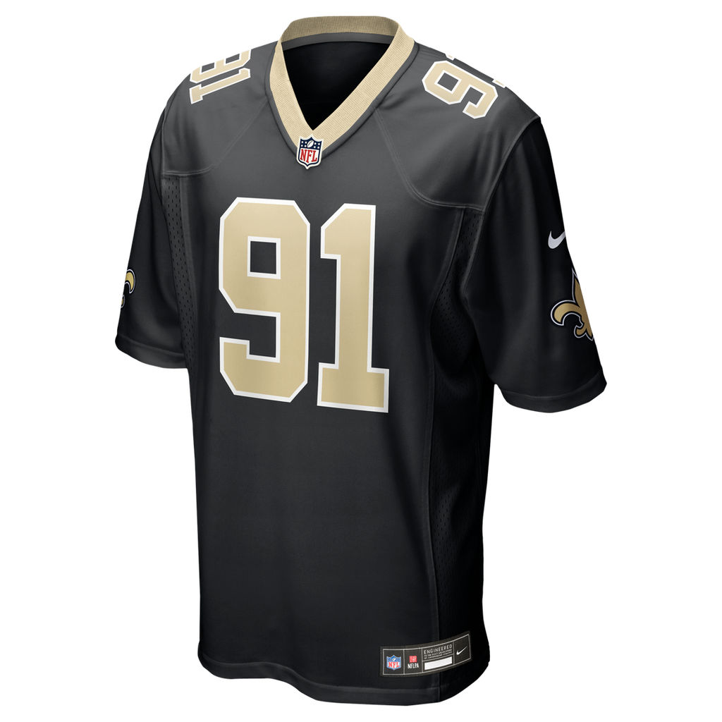 Vernon Broughton New Orleans Saints Team Game Jersey - Black