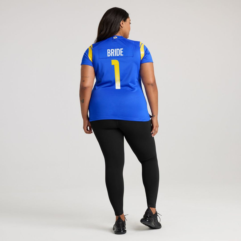 Number 1 Bride Los Angeles Rams Women's Game Jersey - Royal