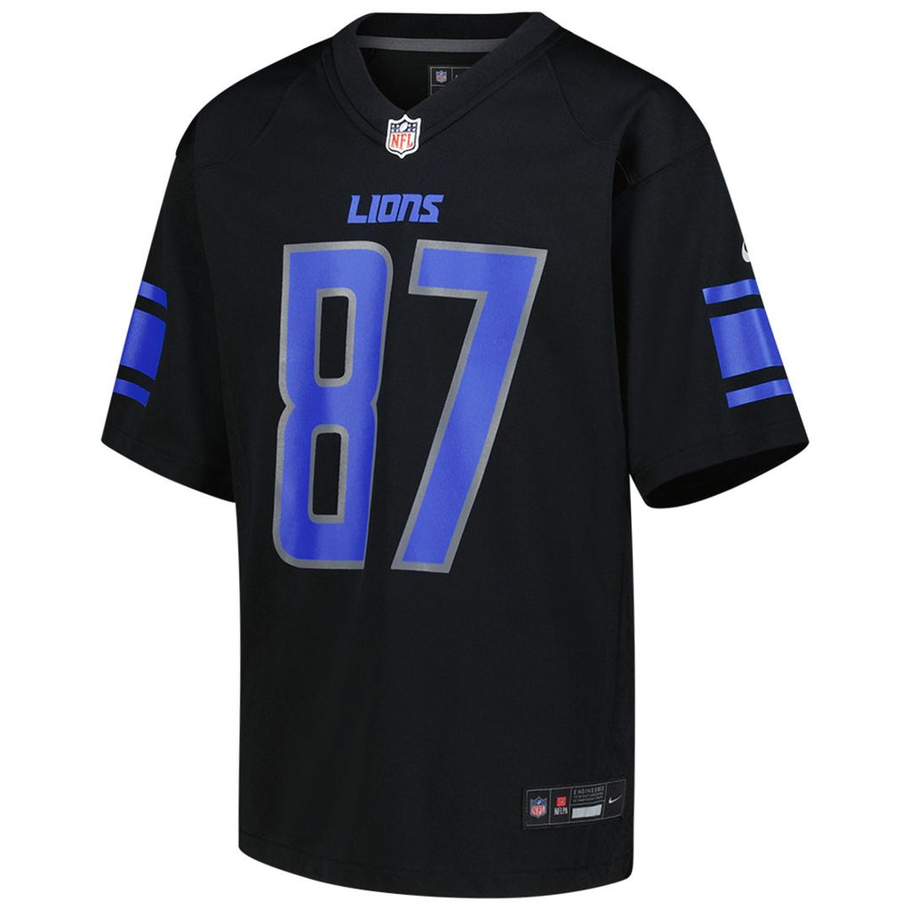 Sam LaPorta Detroit Lions Youth Game Jersey - Black