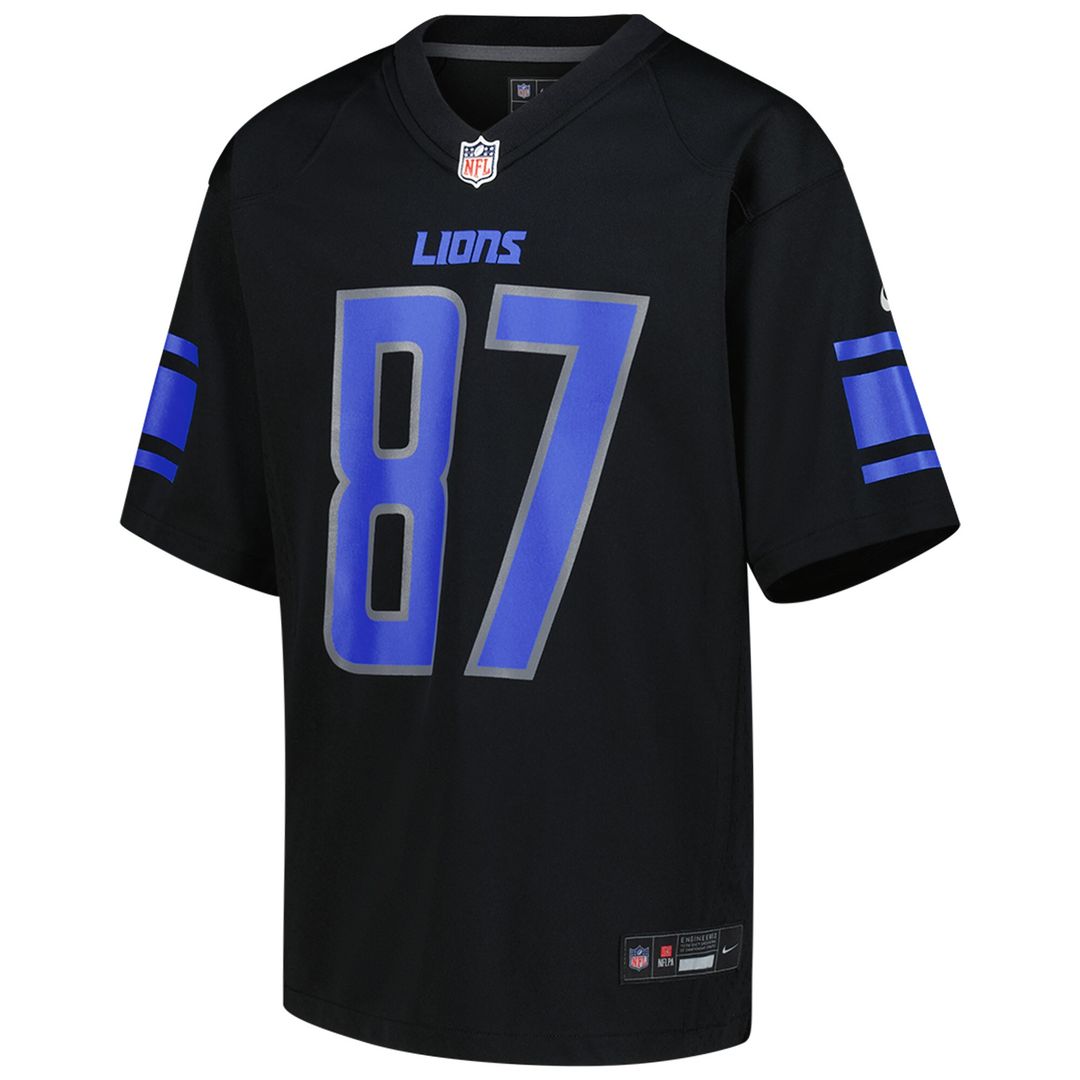 Sam LaPorta Detroit Lions Youth Game Jersey - Black