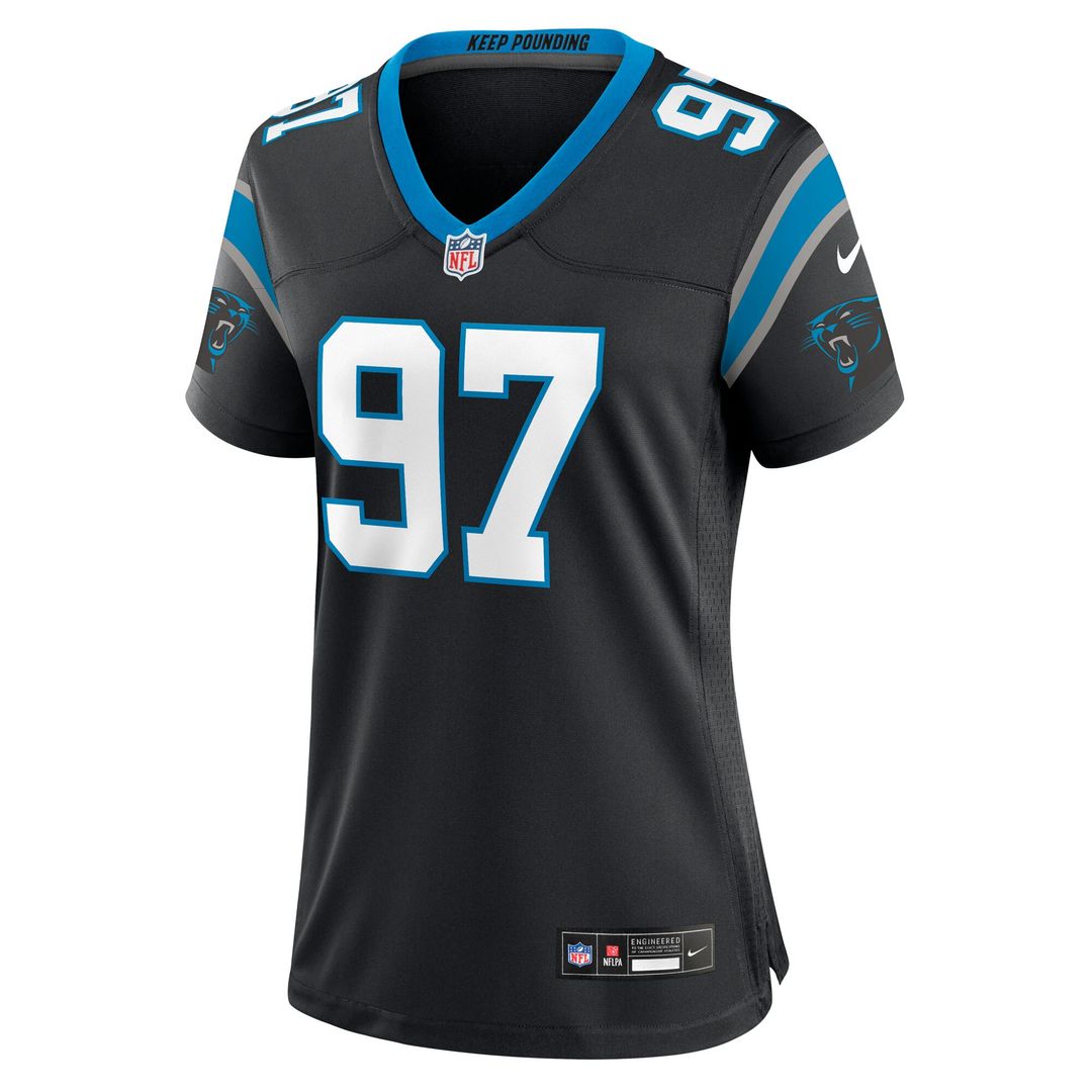 Bobby Brown III Carolina Panthers Women's Team Game Jersey - Black