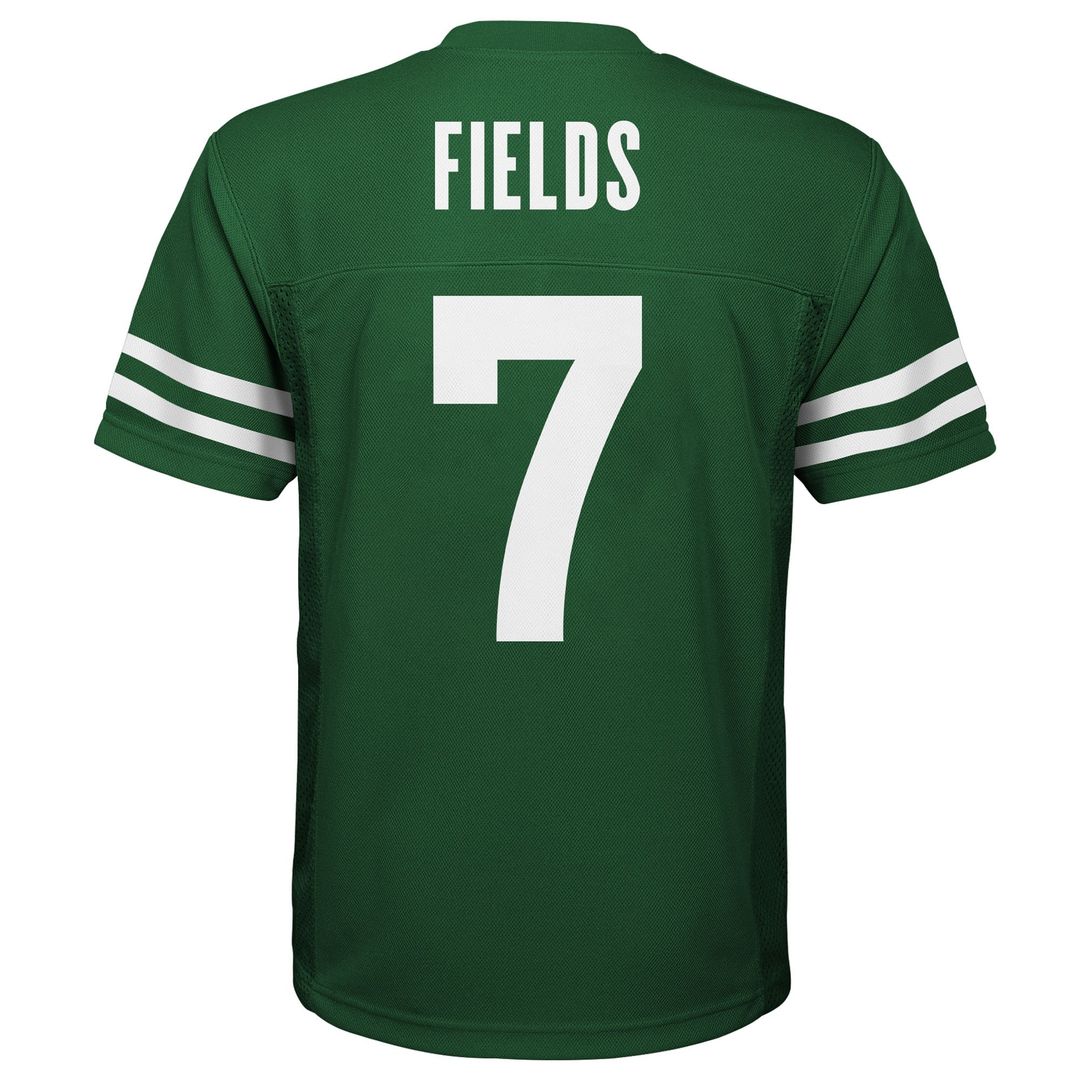 Justin Fields New York Jets Youth Replica Player Jersey - Legacy Green