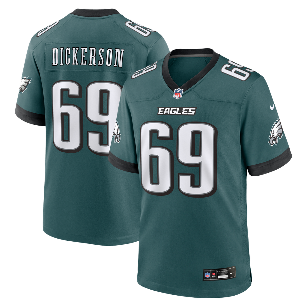 Landon Dickerson Philadelphia Eagles Team Game Jersey - Midnight Green