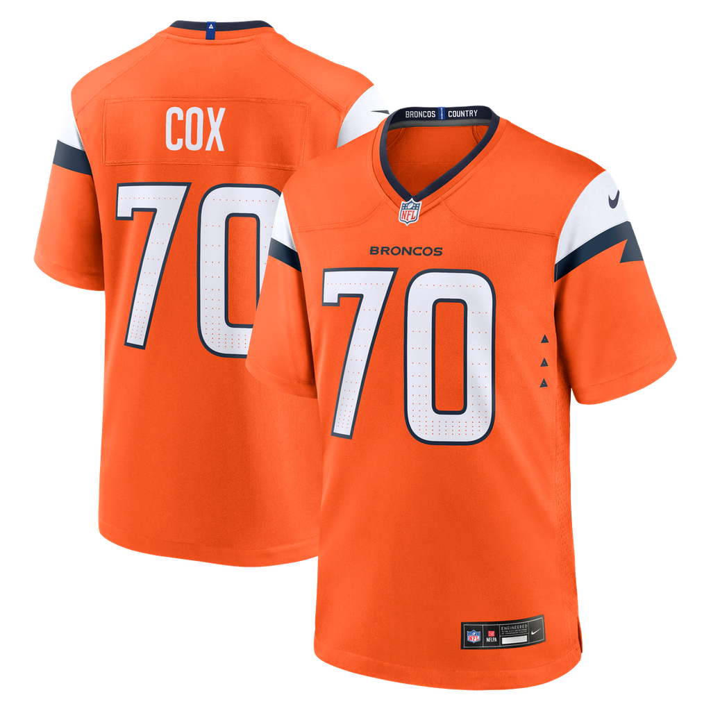 Marques Cox Denver Broncos Team Game Jersey - Orange