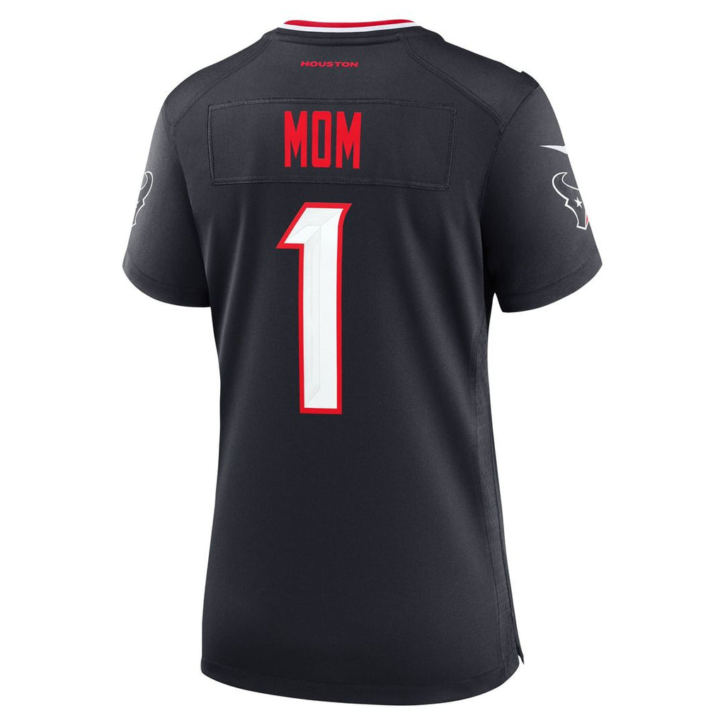 Houston Texans Women's #1 Mom Game Jersey - Navy