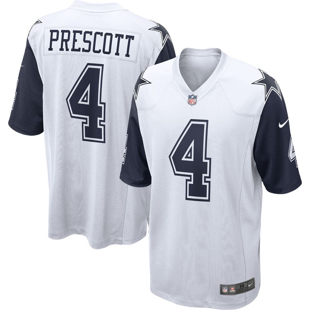 Dak Prescott Dallas Cowboys Alternate Game Team Jersey - White