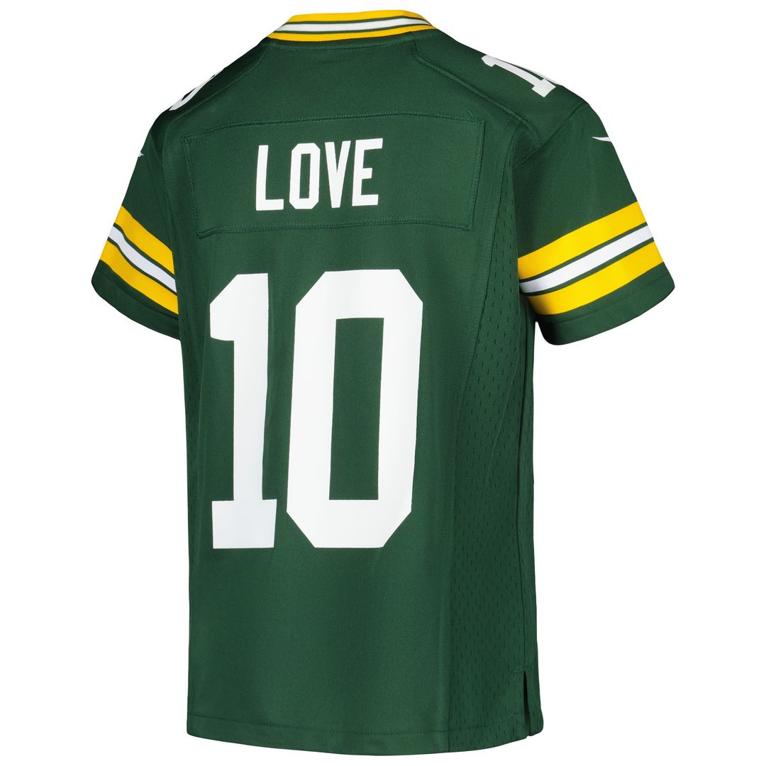Love Green Bay Packers Youth Game Jersey - Green