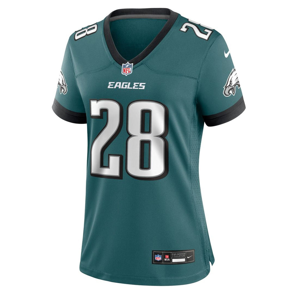 Will Shipley Philadelphia Eagles Women's Team Game Jersey - Midnight Green