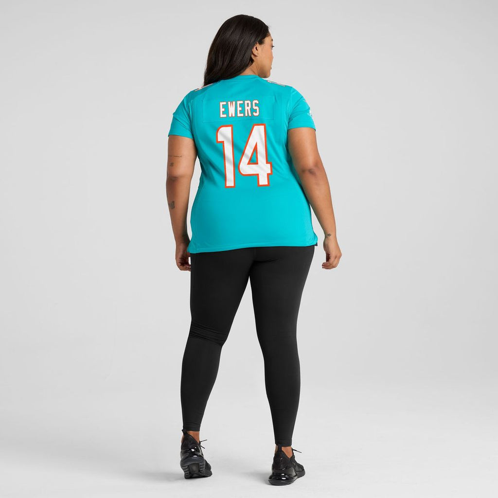 Quinn Ewers Miami Dolphins Women's Team Game Jersey - Aqua
