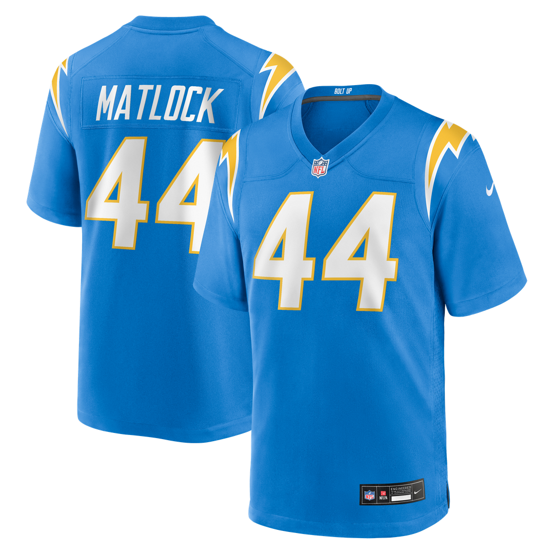 Scott Matlock Los Angeles Chargers Team Game Jersey - Powder Blue