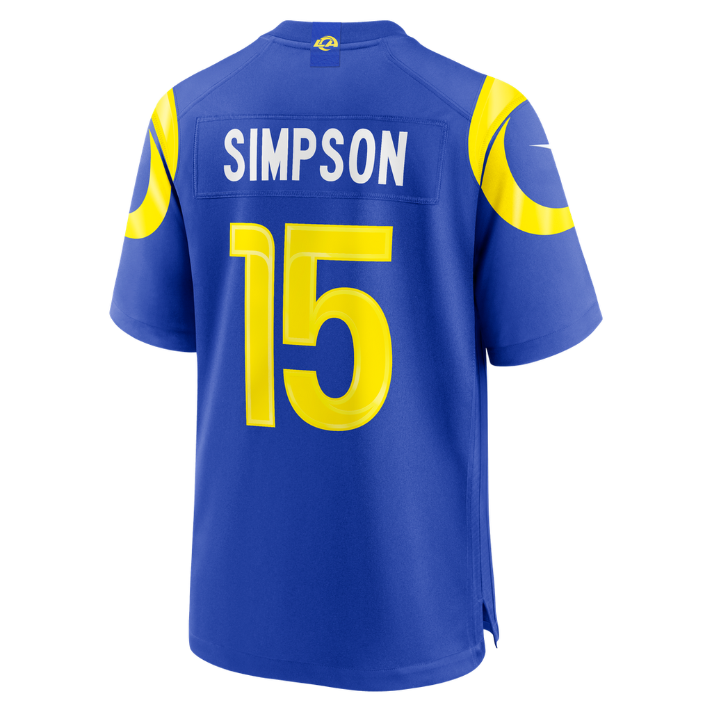 Ty Simpson Los Angeles Rams 2026 Draft First Round Pick No. 13 Team Game Jersey - Royal