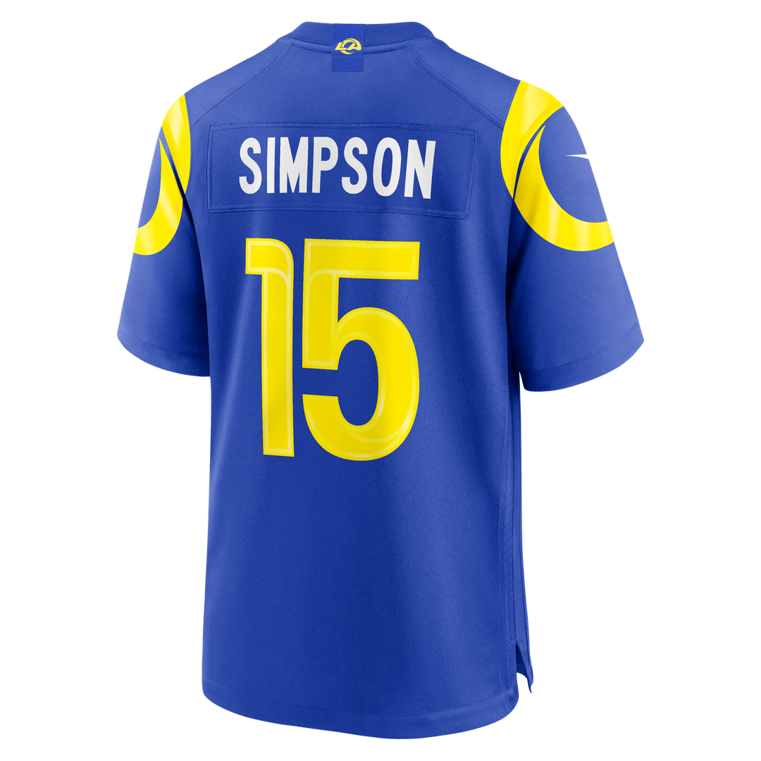 Ty Simpson Los Angeles Rams 2026 Draft First Round Pick No. 13 Team Game Jersey - Royal