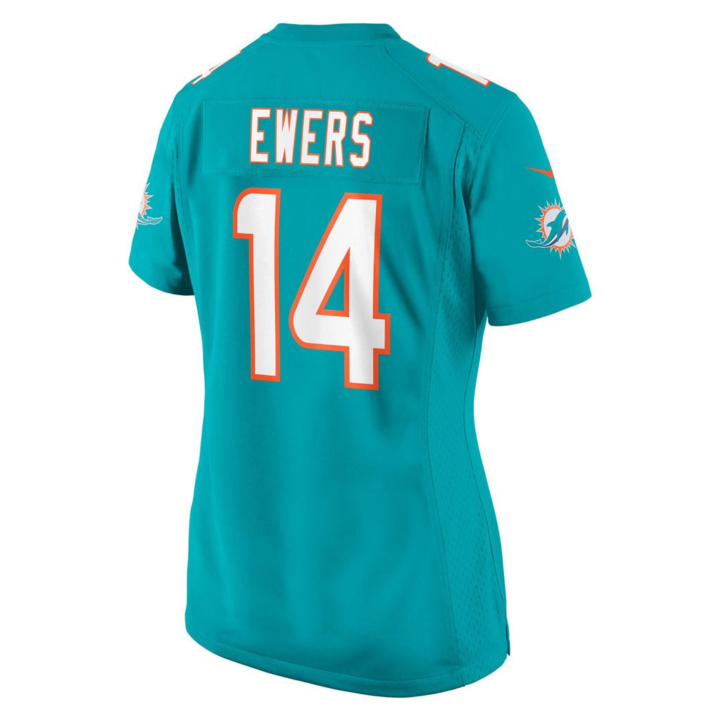 Quinn Ewers Miami Dolphins Women's Team Game Jersey - Aqua