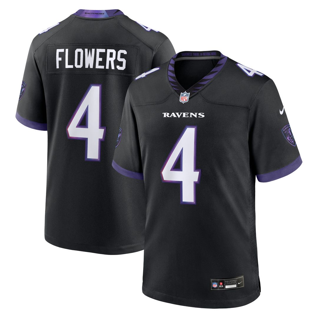 Zay Flowers Baltimore Ravens Alternate Game Jersey - Purple