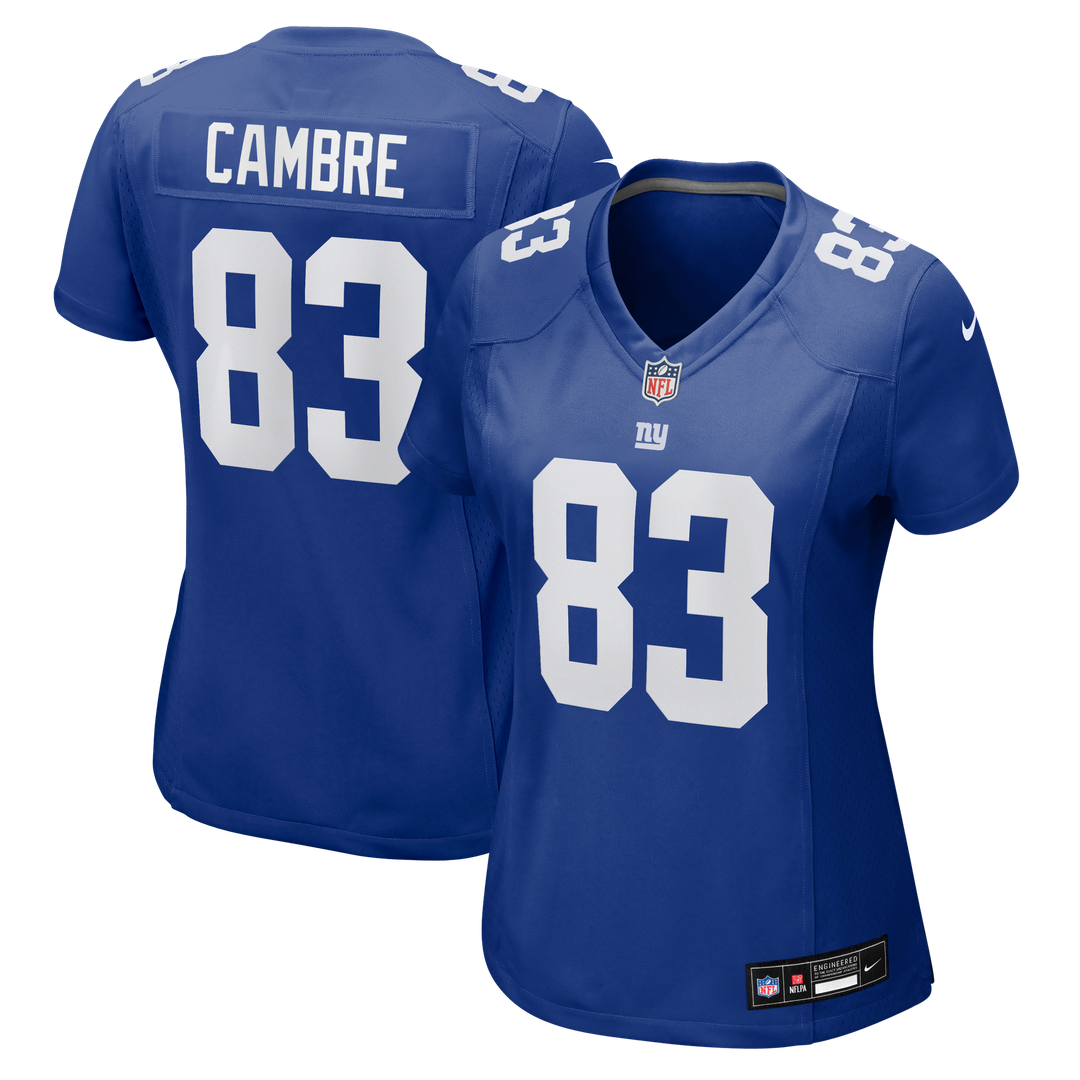 Dalen Cambre New York Giants Women's Team Game Jersey - Royal
