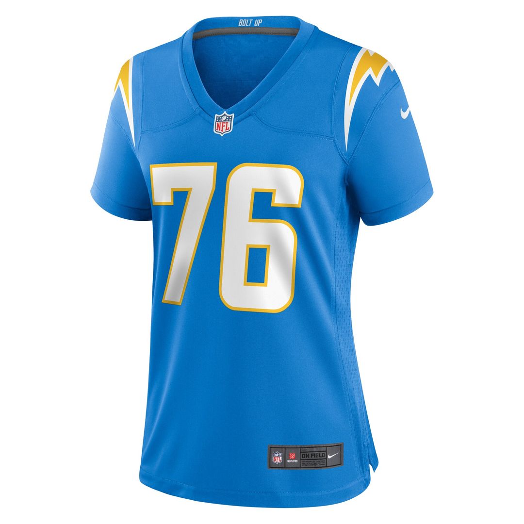 Joe Alt Los Angeles Chargers Women's 2024 Draft First Round Pick Player Game Jersey - Powder Blue