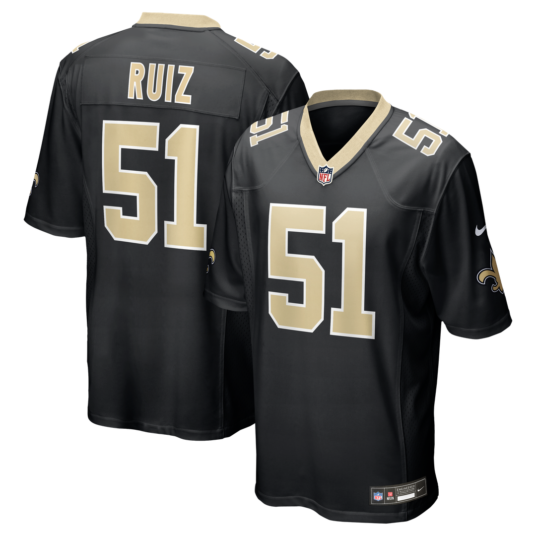 Cesar Ruiz New Orleans Saints Player Game Jersey - Black