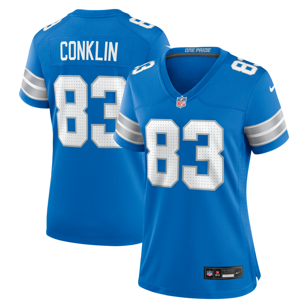 Tyler Conklin Detroit Lions Women's Team Game Jersey - Blue