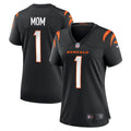 Number 1 Mom Cincinnati Bengals Women's Game Jersey - Black