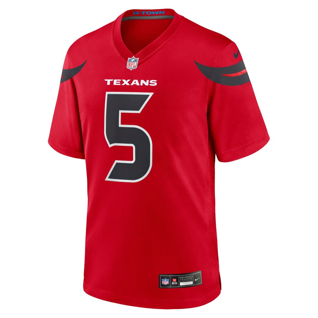 Jalen Pitre Houston Texans Alternate Game Jersey - Red