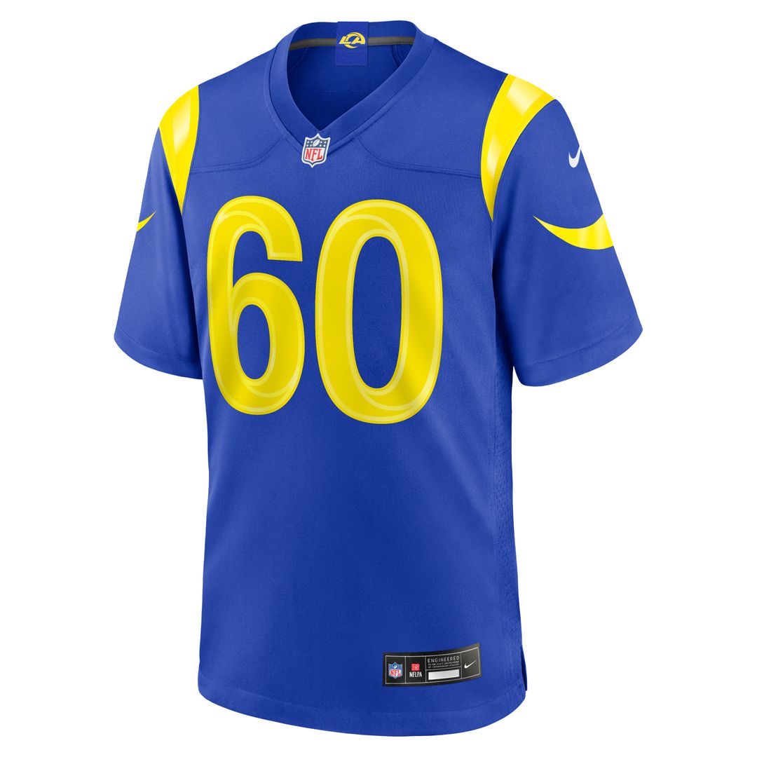 Wyatt Bowles Los Angeles Rams Team Game Jersey - Royal