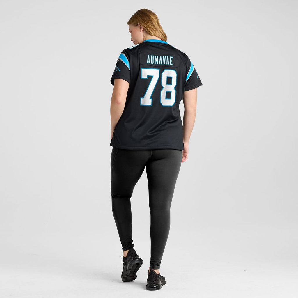 Popo Aumavae Carolina Panthers Women's Team Game Jersey - Black