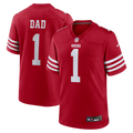 Number 1 Dad San Francisco 49ers Game Jersey - Scarlet