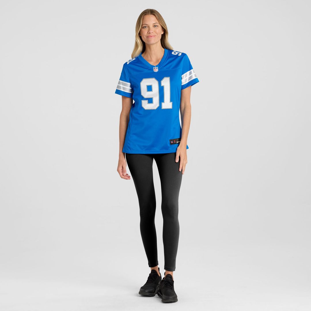 Tyleik Williams Detroit Lions Women's Team Game Jersey - Blue
