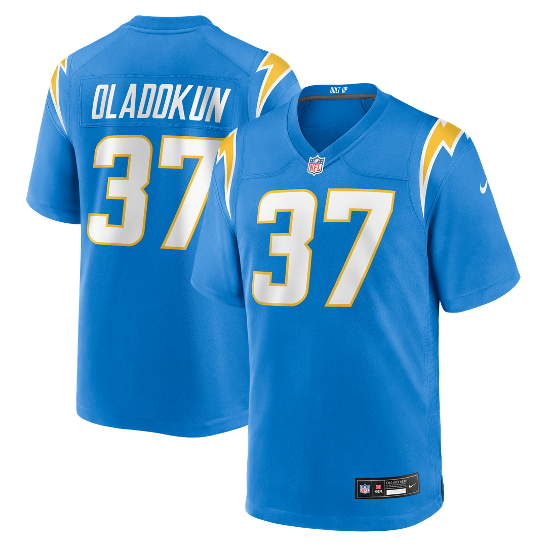 Oladokun Los Angeles Chargers Team Game Jersey - Powder Blue