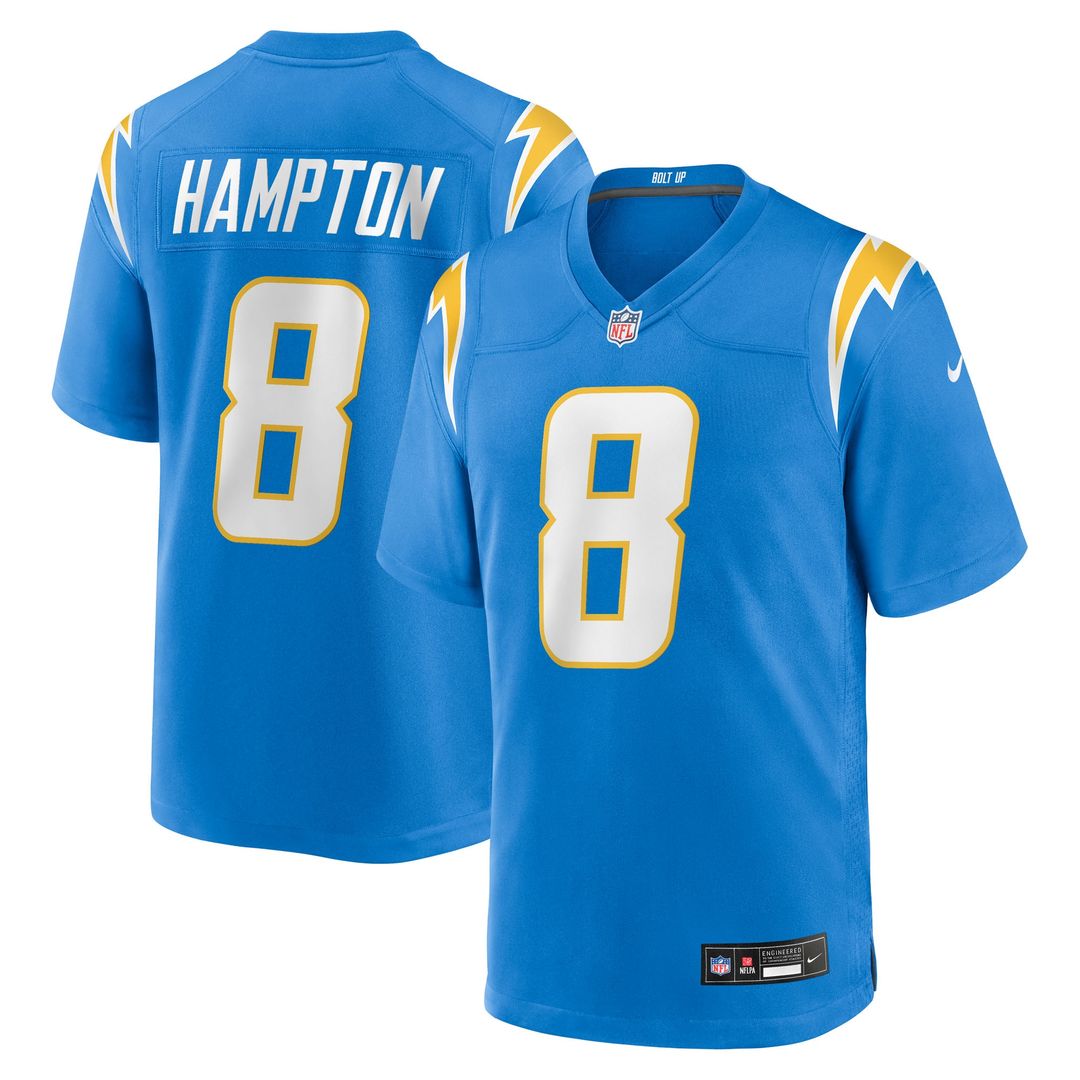 Omarion Hampton Los Angeles Chargers Game Player Jersey - Powder Blue