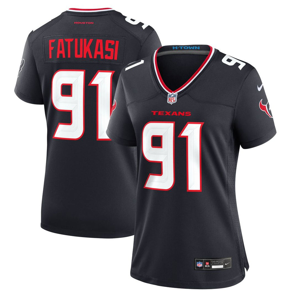 Folorunso Fatukasi Houston Texans Women's Team Game Jersey - Navy