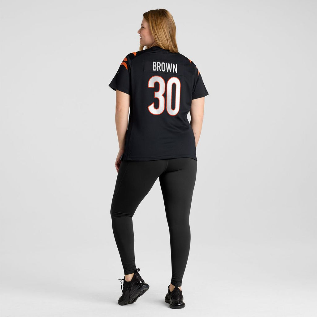 Chase Brown Cincinnati Bengals Women's Team Game Jersey - Black