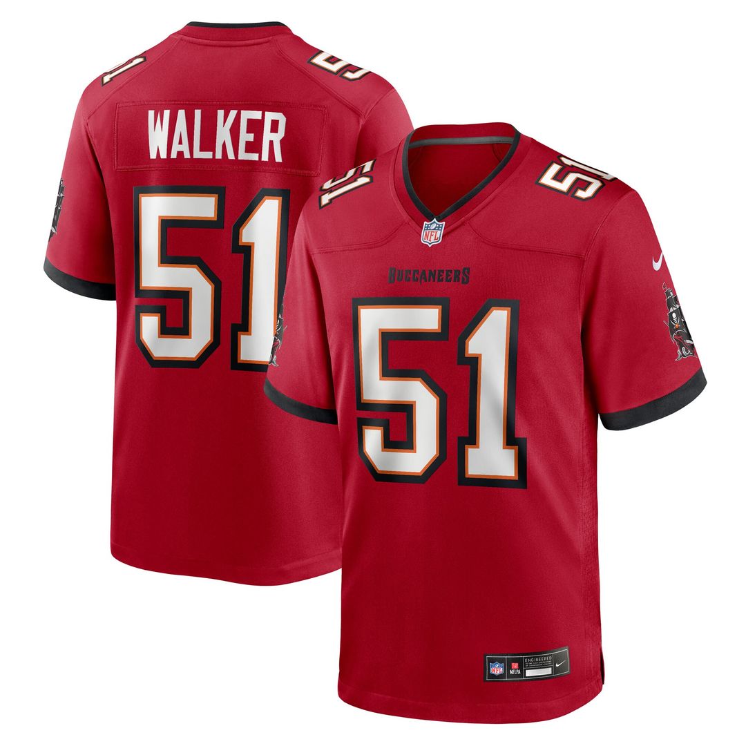 David Walker Tampa Bay Buccaneers Team Game Jersey - Red