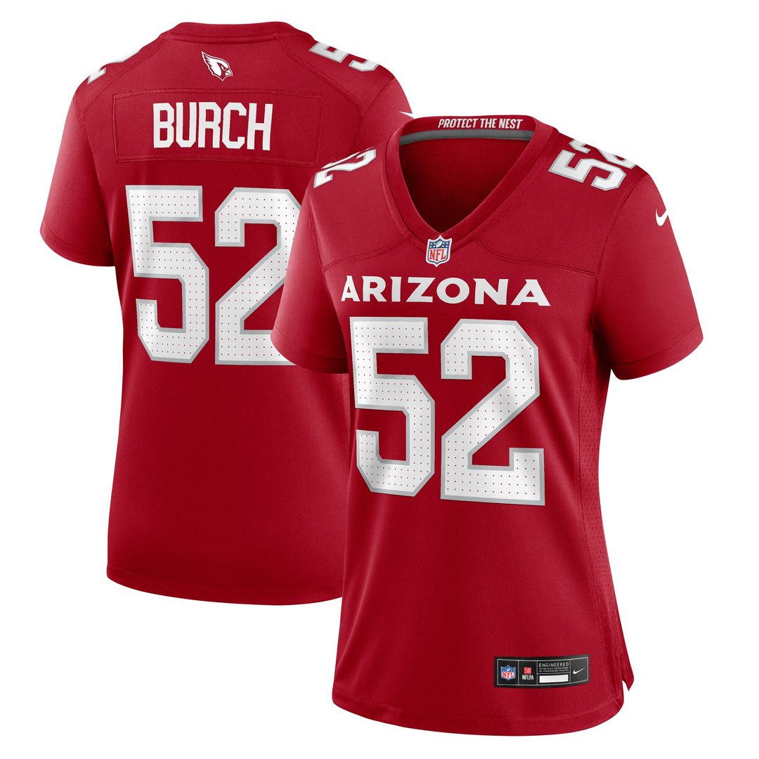Burch Arizona Cardinals Women's Team Game Jersey - Cardinal