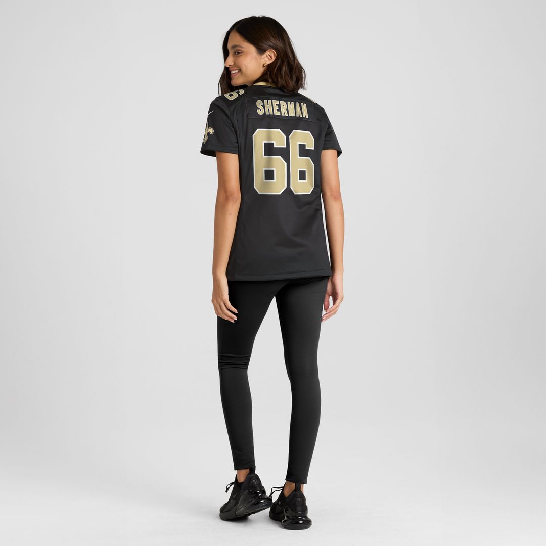 William Sherman New Orleans Saints Women's Team Game Jersey - Black