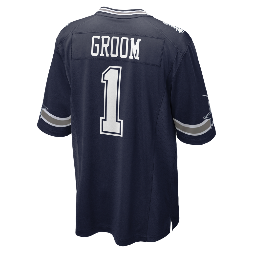 Number 1 Groom Dallas Cowboys Game Jersey - Navy