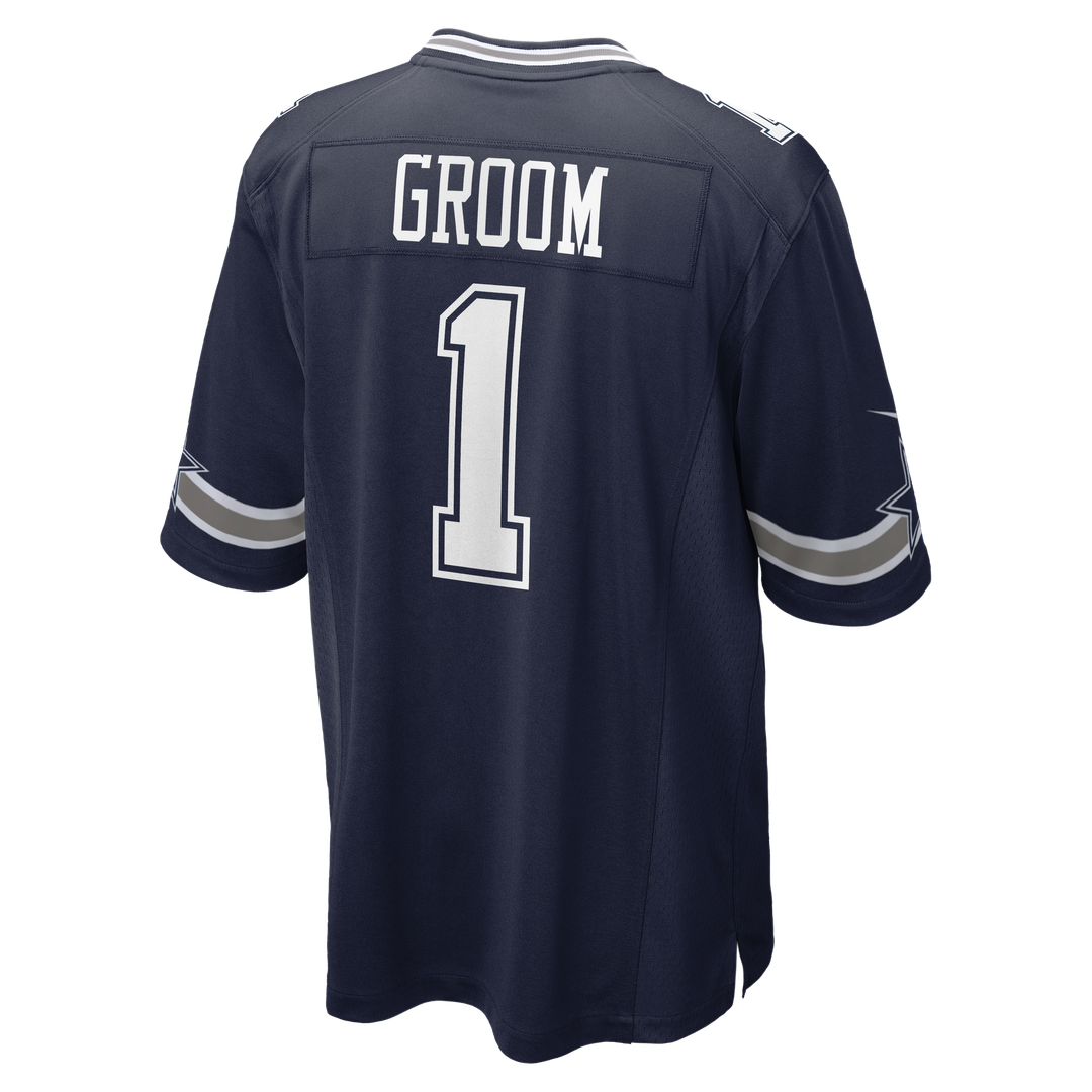 Number 1 Groom Dallas Cowboys Game Jersey - Navy