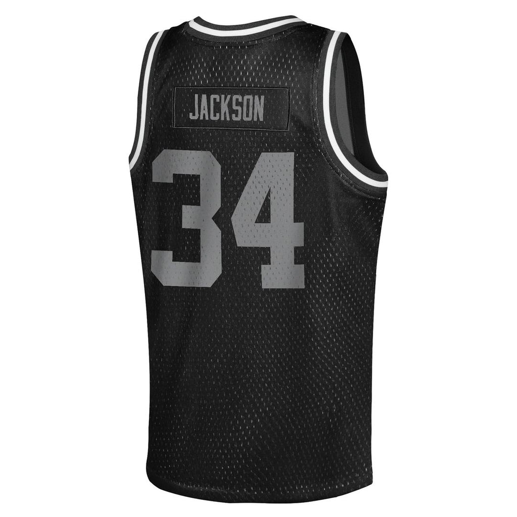 Bo Jackson Las Vegas Raiders Mitchell & Ness Youth Retired Player Basketball Fashion Jersey - Black