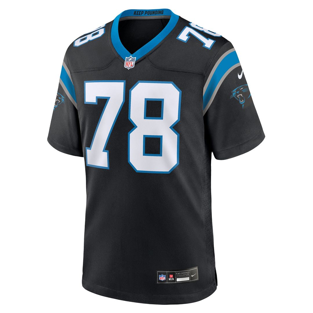 Popo Aumavae Carolina Panthers Team Game Jersey - Black